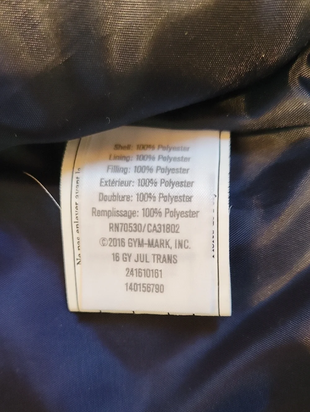 Gymboree Quilted Asymmetrical Zip Navy Jacket Size XS